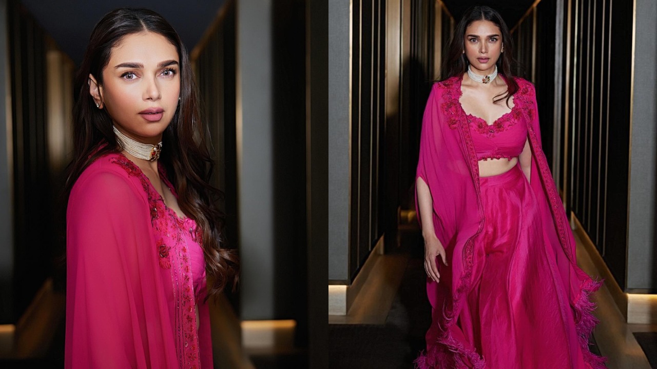 Aditi Rao Hydari Exudes Grace In A Fuchsia Sharara Set, See Photos! 888614