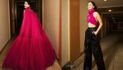 Ananya Panday Channels Superwomen Vibes In A Pink Halter Crop Top And Black Pants, See Photos!