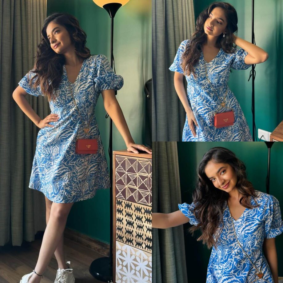 Anushka Sen Captivating Hearts With Her Effortless Style In A Blue And White Mini Dress, Check Now! 887390