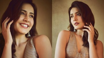 Raashii Khanna Channels Her Inner Beauty In Comfy Brocade Salwar Suit, Take a Look