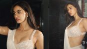 Disha Patani Sets Hearts Racing In Satin White Saree, See Sensuous Photos