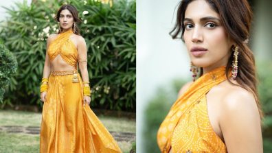 Bhumi Pednekar Sets The Tone For Shaadi Season In A Stunning Yellow And White Bralette And Skirt