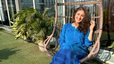 Birthday Month Special: Dhvani Bhanushali Looks Like A Desi Babe In Blue Chikankari Kurta Set