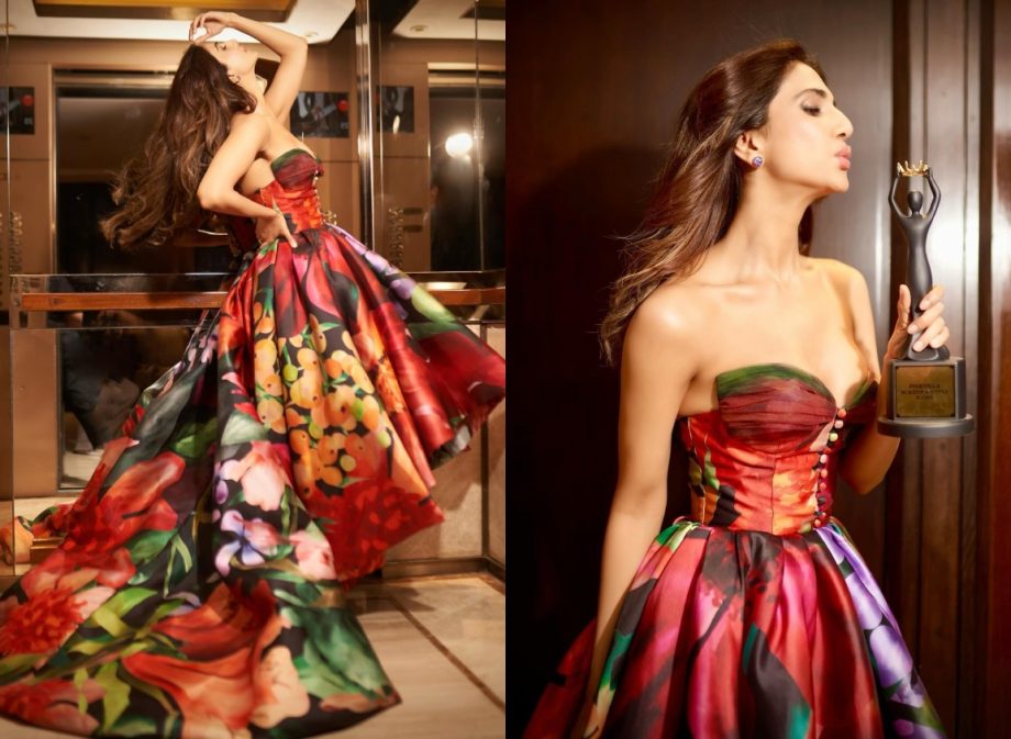 Blooming Beauty: Vaani Kapoor Takes Center Stage In A Graceful Floral Strapless Dress 887693