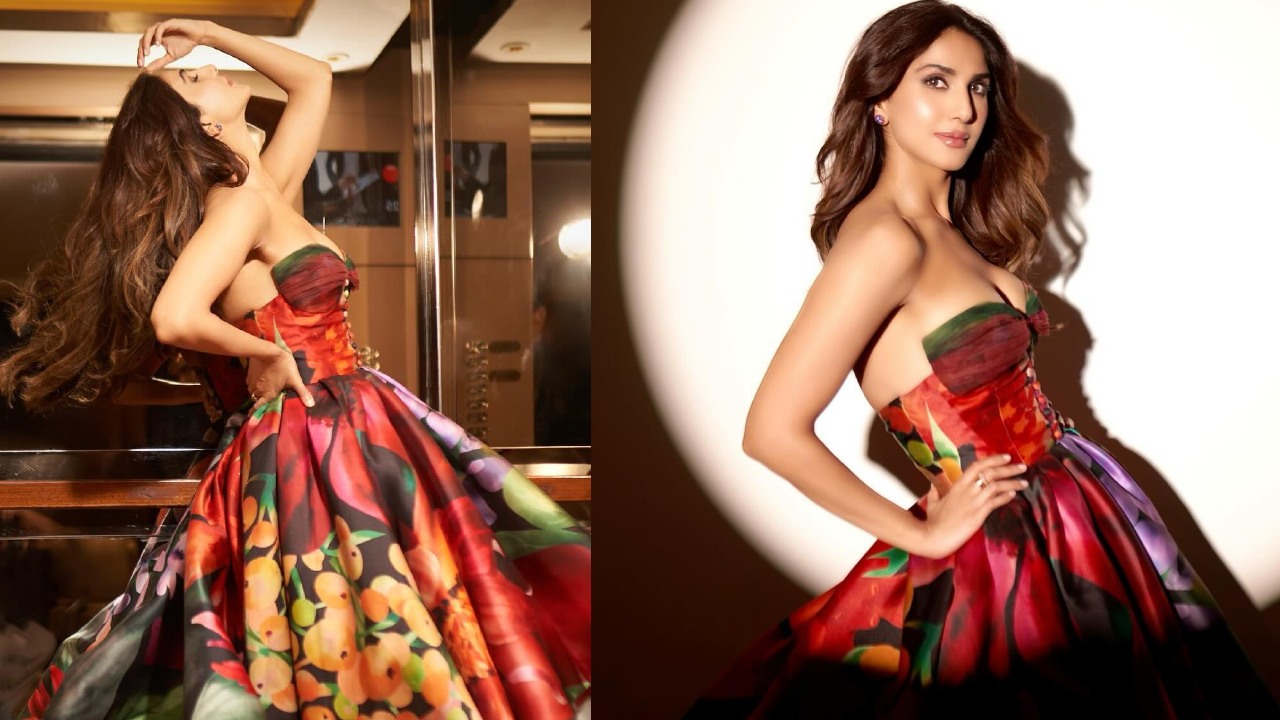Blooming Beauty: Vaani Kapoor Takes Center Stage In A Graceful Floral Strapless Dress