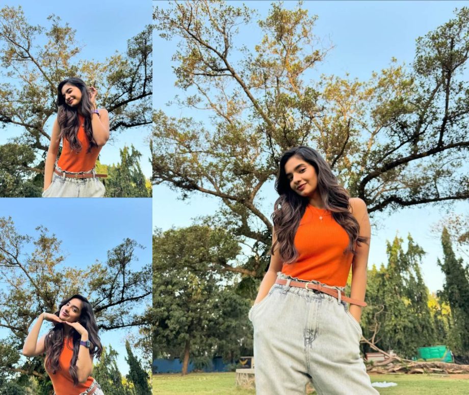 Casual Cool: Anushka Sen Slays The Style Game In An Orange Top And Grey Jeans 886791
