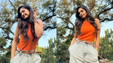 Casual Cool: Anushka Sen Slays The Style Game In An Orange Top And Grey Jeans