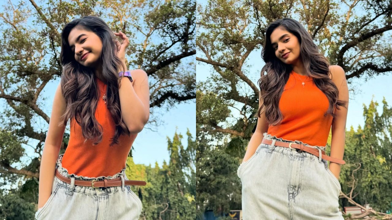 Casual Cool: Anushka Sen Slays The Style Game In An Orange Top And Grey Jeans 886790