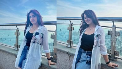 Casual Cool: Ashnoor Kaur’s Street Style Game Strong In A Black-White Jacket And Blue Shorts
