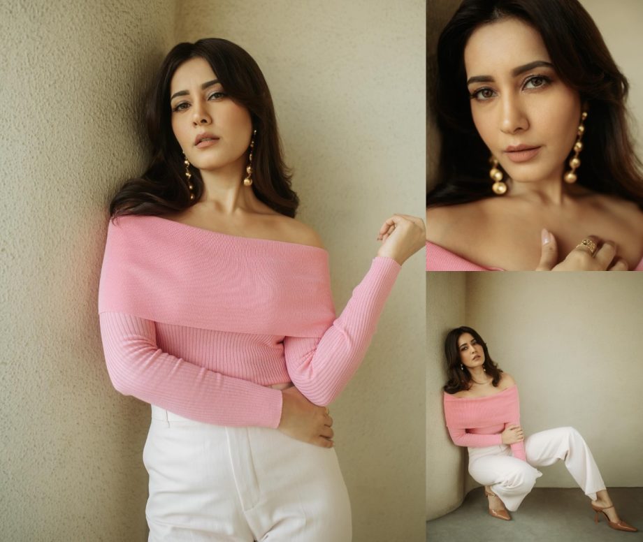 Casual Glam: Raashii Khanna’s Chic Style Statement In A Pink Top And White Pants 886767