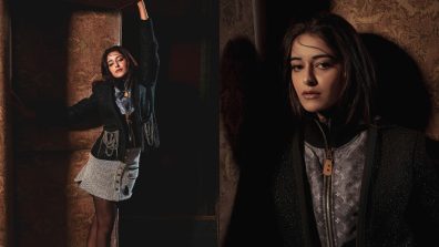 Check Out: Ananya Panday Rocks The Western Trend In A Black Jacket And Grey Skirt