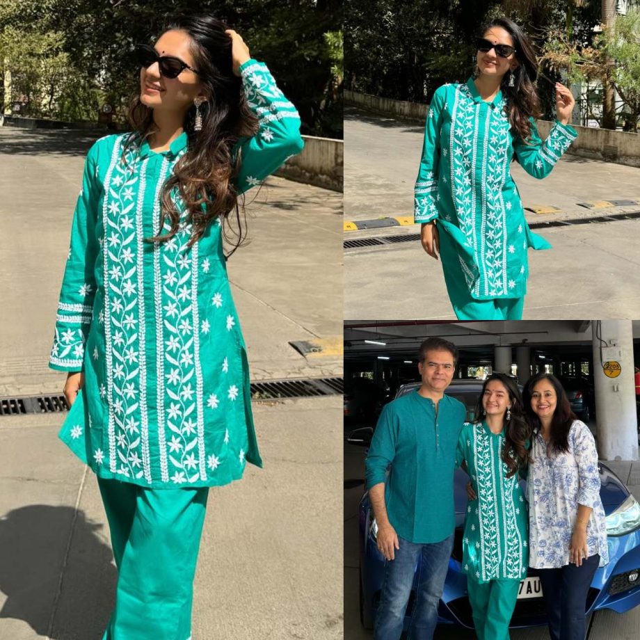 Check Out: Anushka Sen Ethnic Fashion Game On Point In A Green And White Pant Set 885990