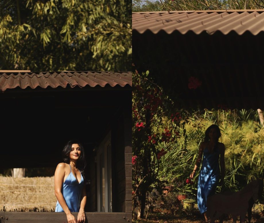 Chic Fashion: Kanika Mann Looks Bold And Beautiful In A Blue Satin Backless Dress, See Pics 889100