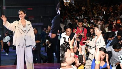 Crew Fever Is Taking Over! Kriti Sanon gets mobbed by fans as she visits an event to promote her anticipated film for the year