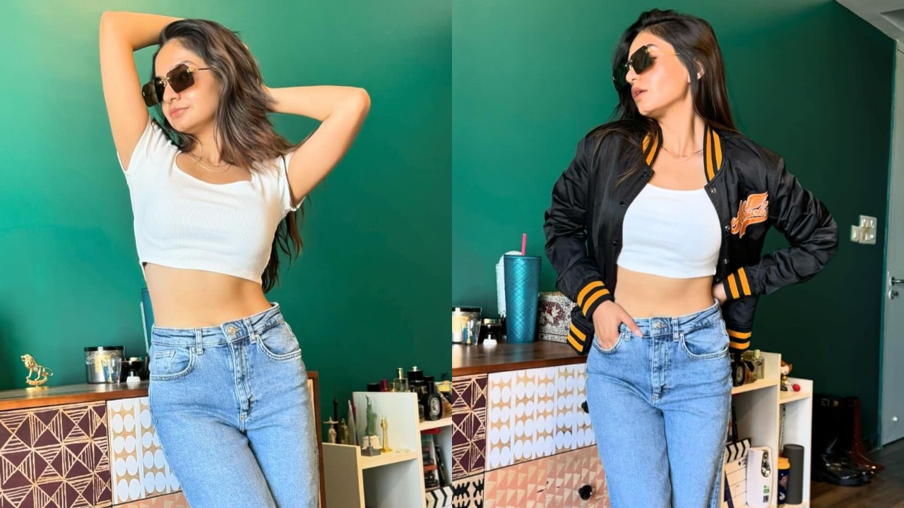 Curves & Confidence: Anushka Sen's Chic Casual Look In Crop Top And Denim 885320