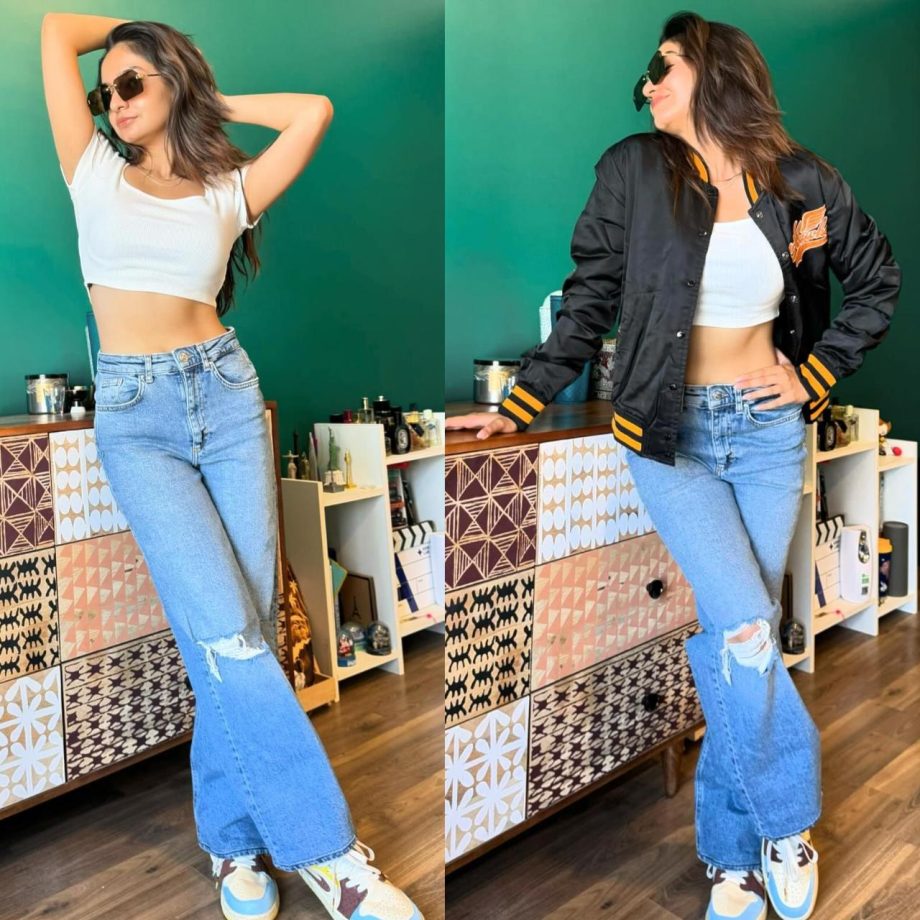Curves & Confidence: Anushka Sen's Chic Casual Look In Crop Top And Denim 885318