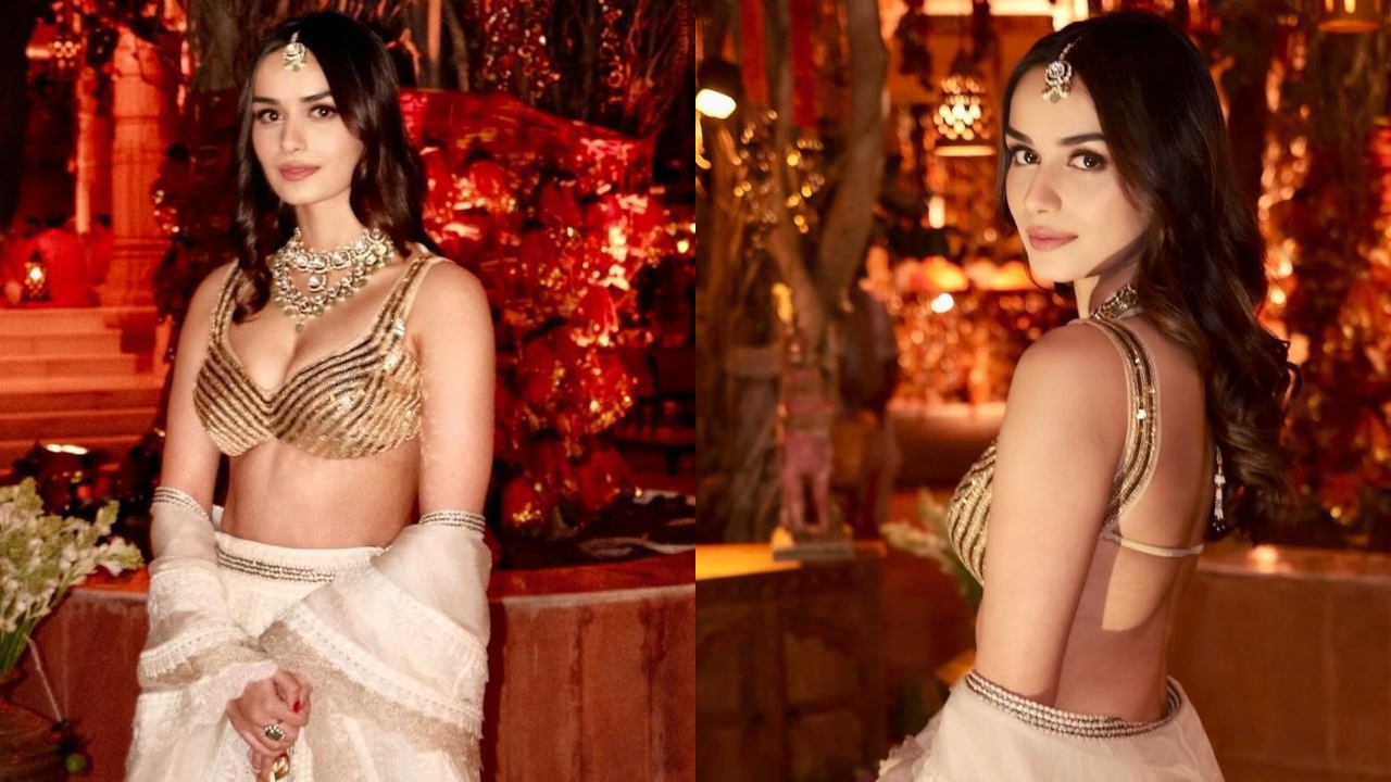 Dreamy Delight: Manushi Chhillar Takes Royalty To The Next Level In An Ivory And Gold Lehenga Set 886472