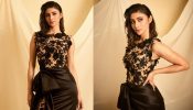 Elevate Your Wardrobe With Mouni Roy's On-Trend Beige And Black Maxi Dress 888878