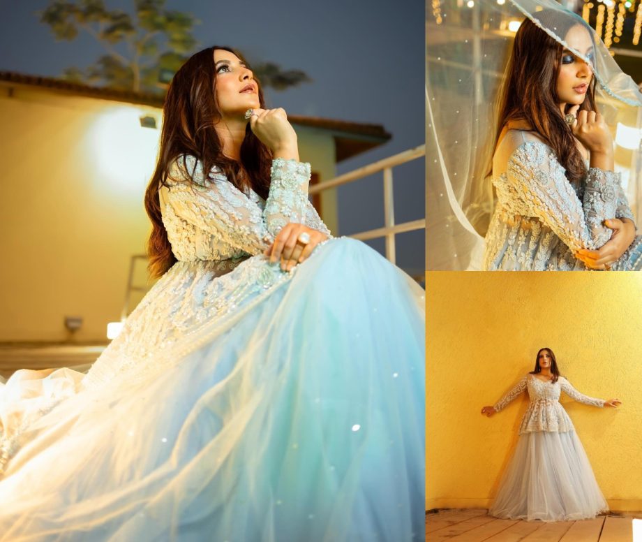 Ethereal Beauty: Subhashree Ganguly Steals The Spotlight In A Powder Blue Lehenga Set 886772