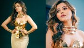 Ethereal Charm: Rubina Dilaik Looks Like A Vision Of Glamour In A Gold And Beige Dress 888309