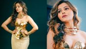 Ethereal Charm: Rubina Dilaik Looks Like A Vision Of Glamour In A Gold And Beige Dress