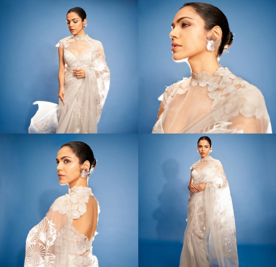 Ethnic Magic: Shriya Pilgaonkar’s Most Iconic Moments In A Silver And Grey Organza Saree 886720