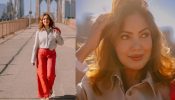Fashion Forward: Munmun Dutta Stepping Out In Style In A Grey And Red Blazer Set