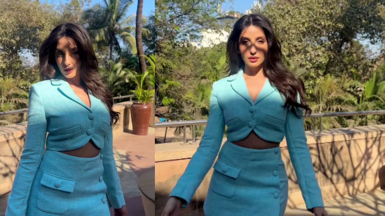 Fashion Queen: Nora Fatehi,’s Turns Heads In Chic Blue Co-ord Set, Watch! 885438