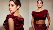 Fashion Royalty: Janhvi Kapoor Spells Timeless Glamour In A Maroon Lehenga Set 887500