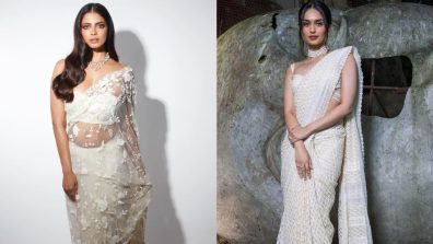 Fashion Showdown: Malavika Mohanan vs. Manushi Chhillar: Who Stuns In A White Sheer Saree?