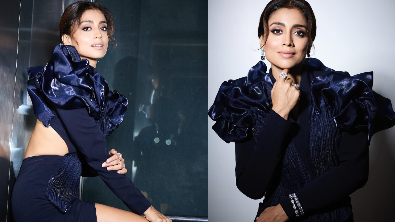 Fashion Slayer: Shriya Saran Turns Up The Heat In A Bold Blue Belle Gown, See Photos! 887915