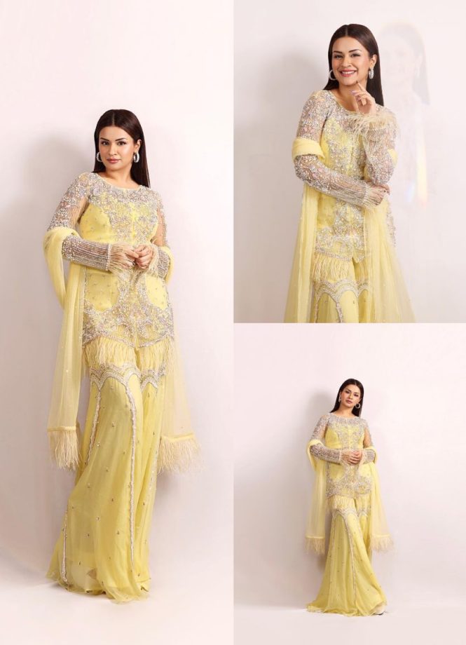 Graceful Beauty: Avneet Kaur Elevates Ethnic Fashion In A Lemon Yellow Gharara Set 888985