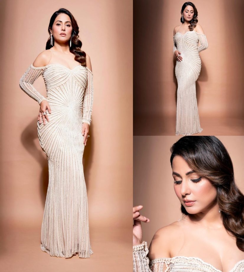 Hina Khan Elevates Style In An Ivory Pearl Gown, Check Now! 887979