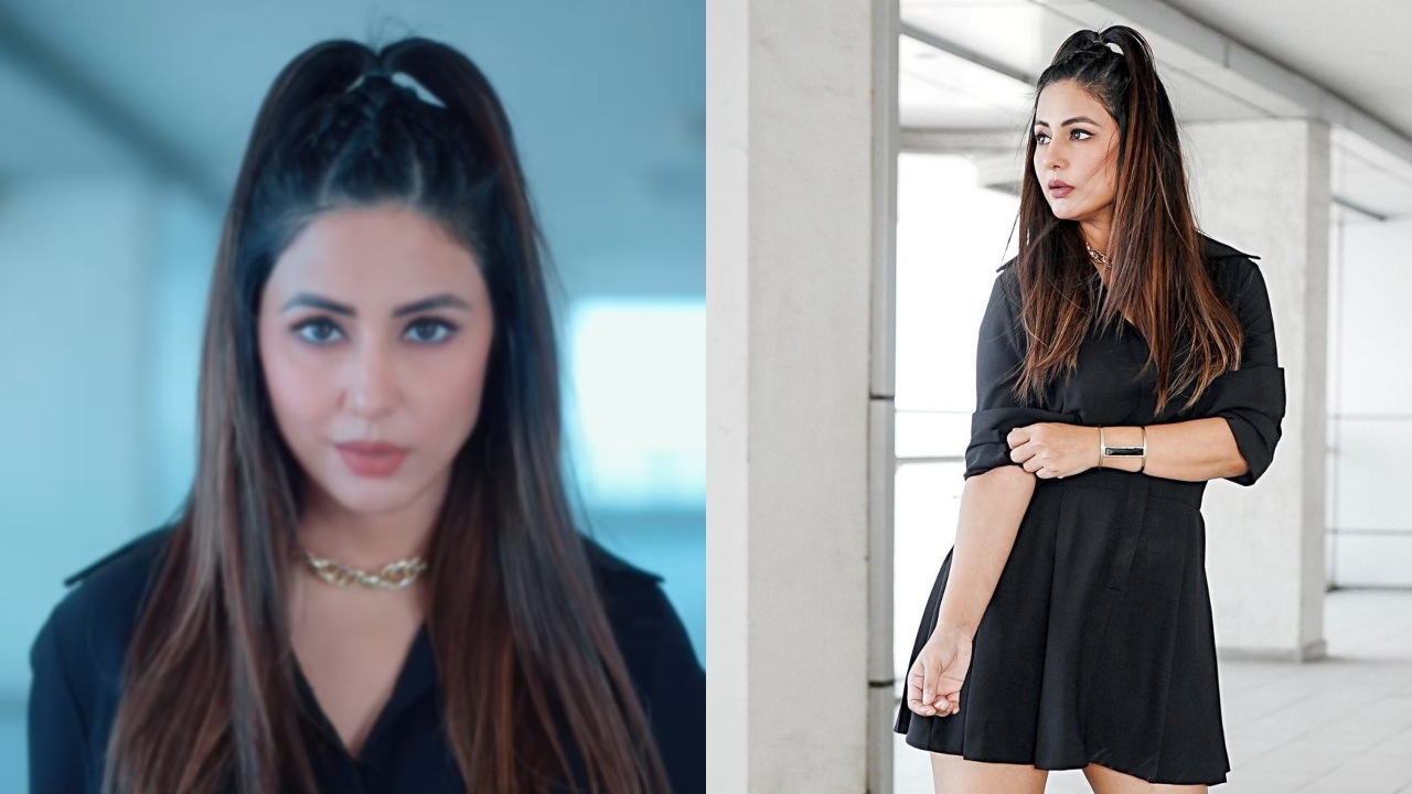 Hina Khan Looks Smokey Hot In Black Mini Dress Flaunting Her Sass, Watch 884944