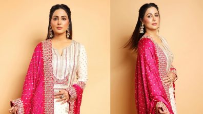 Hina Khan’s Ivory Salwar Suit With Red Dupatta Looks Perfect To Glam Up This Eid, Take Cues