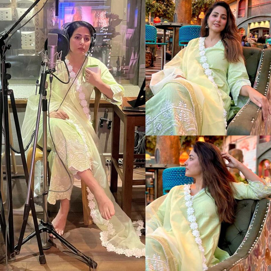 Hina Khan's Lime Green Salwar Suit Is Perfect Go-to Pick For Lunch Date 887437