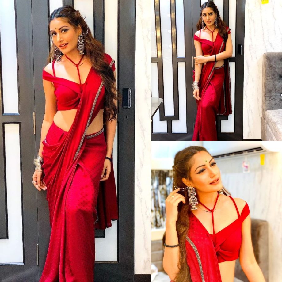 In Photos: Surbhi Chandna Flaunts 'Mangalsutra' In Red Saree 887432