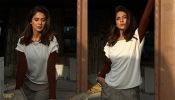 Jennifer Winget Nails Casual Fashion In A White-Brown T-shirt And Grey Jeans, See Pics