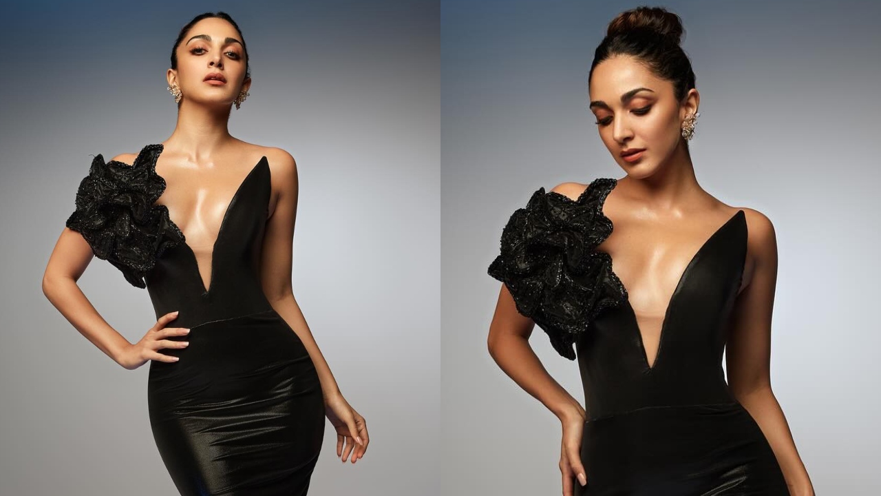Kiara Advani Flaunts Hourglass Figure In Hot Black Gown, See Stunning Photos