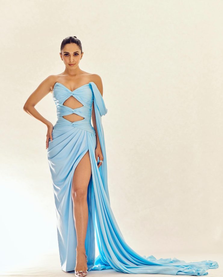 Kiara Advani Radiates Glam In A Gorgeous Ice Blue Thigh-High Slit Dress, Check Now! 887709