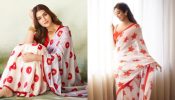 Kriti Sanon VS Janhvi Kapoor: Who Rocks Retro Look In Red-and-white Floral Saree? 887587