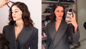Make A Statement Like Ananya Panday With A Timeless Grey Blazer Set