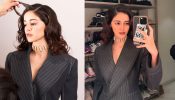 Make A Statement Like Ananya Panday With A Timeless Grey Blazer Set 888887