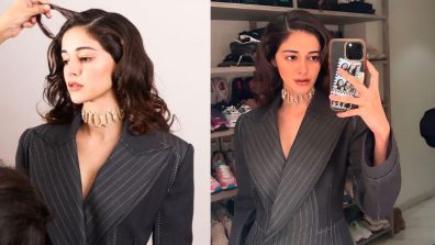 Make A Statement Like Ananya Panday With A Timeless Grey Blazer Set