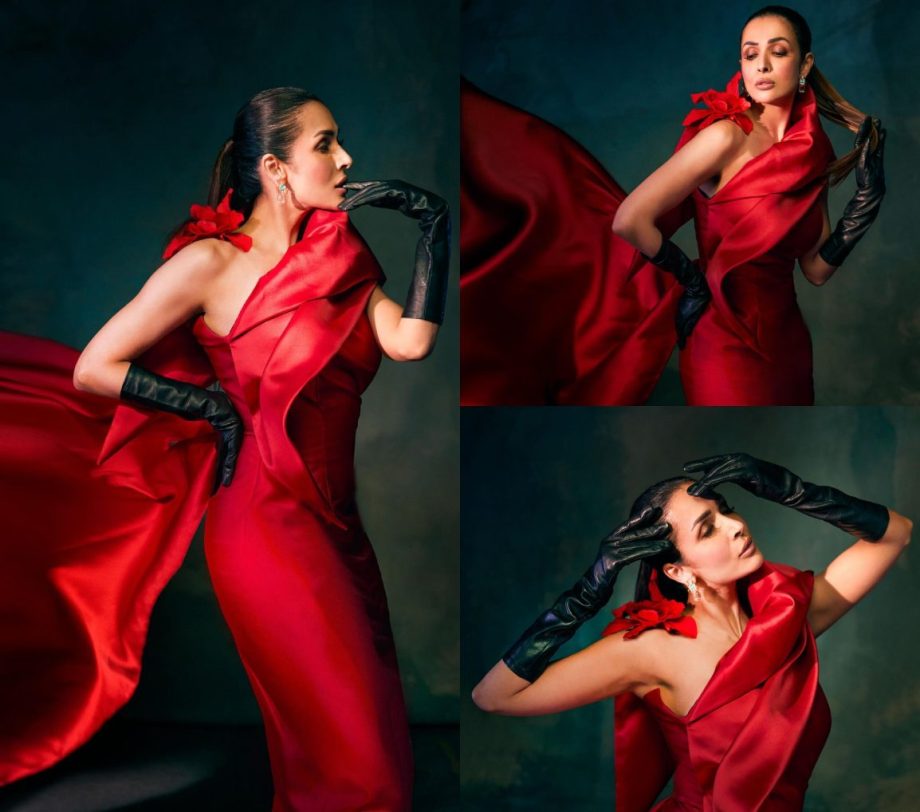 Malaika Arora Looks Like A Gorgeous Diva In Red Satin Gown; See Photos 884692