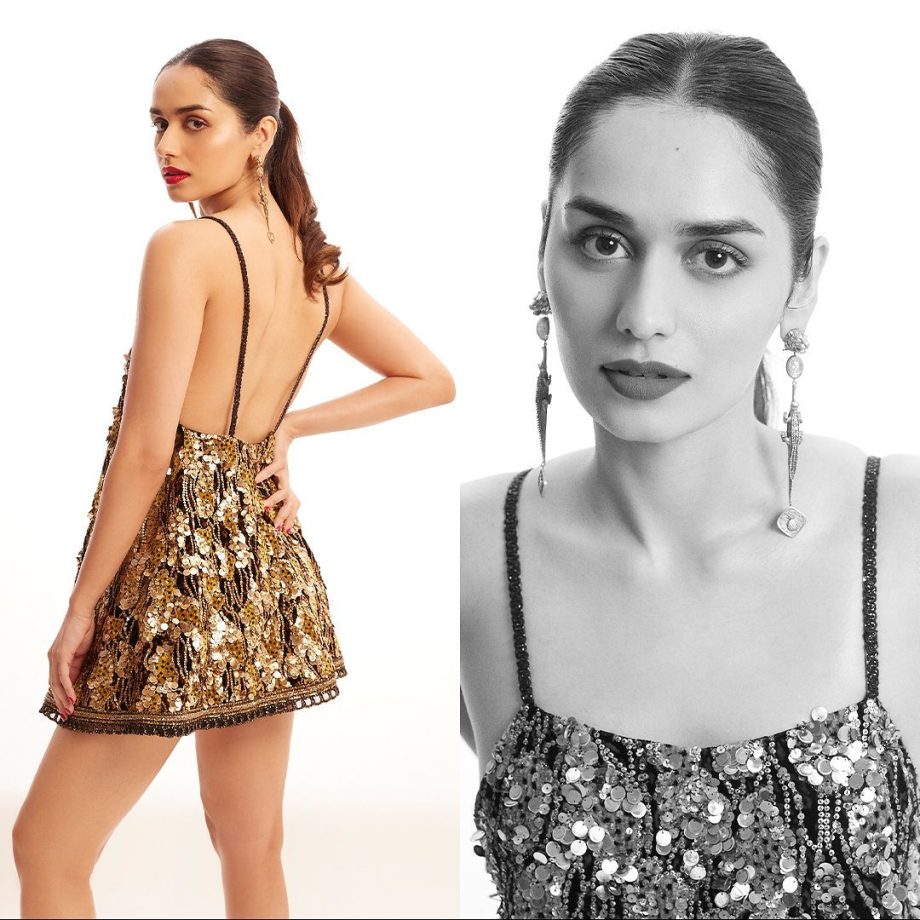 Manushi Chillar Radiates Charm In A Black And Gold Dress; See Photos 885680
