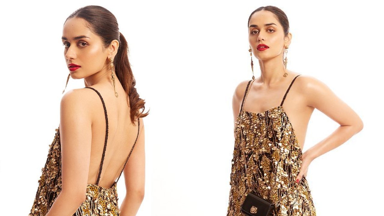 Manushi Chillar Radiates Charm In A Black And Gold Dress; See Photos 885681