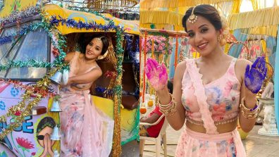 Monalisa Enjoys ‘Holi’ Vibes In Floral Lehenga, See Adorable Photos