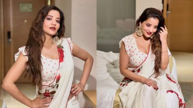 Monalisa Redefines Retro Polka Dots Fashion With Trendy Floral Saree, See How