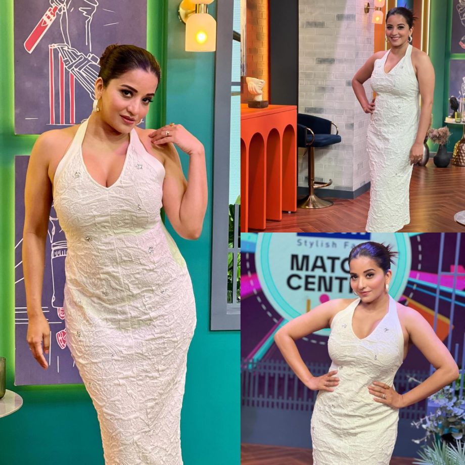 Monalisa Turns Into A White Swan Wearing Bodycon Dress, See How 888770